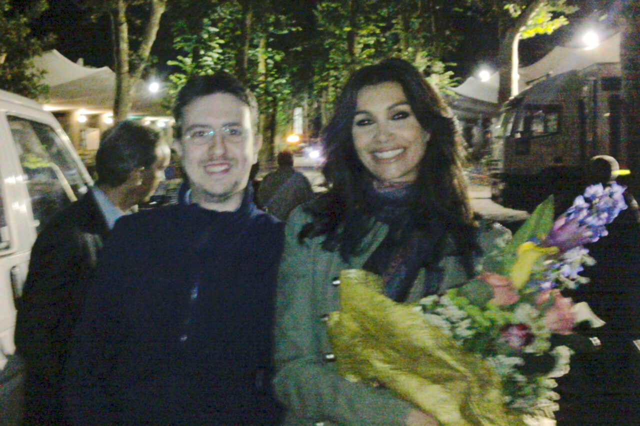 Con Luisa Corna, celebre cantante