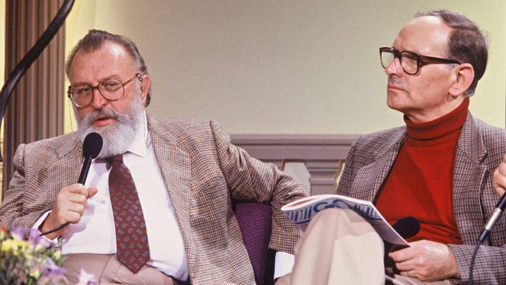 Il Maestro Ennio Morricone con il regista Sergio Leone