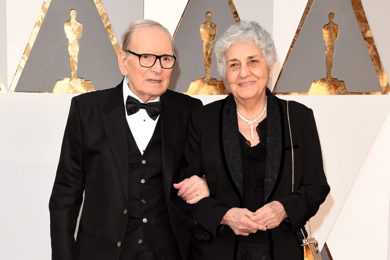 Il Maestro Ennio Morricone con la moglie Maria Travia sposata nel 1956