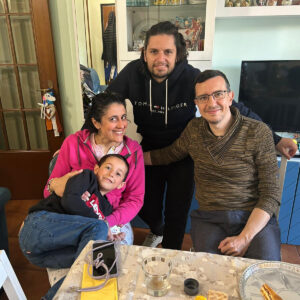 Con i miei cugini Alessia e Andre, e il mio cuginetto Samuele, figlio di Alessia