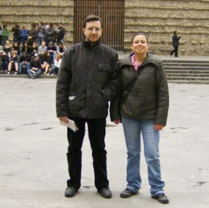 Con Juliana, amica brasiliana, a Firenze