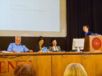 Il giorno della laurea, presso la Facoltà di Scienze della Comunicazione, 2013, Roma
