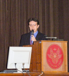 Il giorno della laurea, presso la Facoltà di Scienze della Comunicazione, 2013, Roma