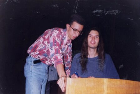 Con Paul Gilbert, celebre chitarrista rock USA