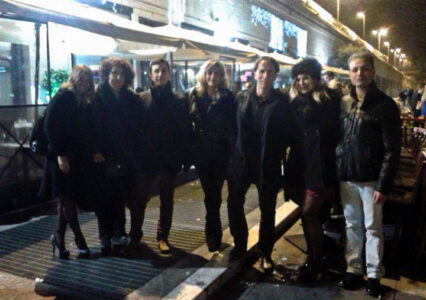 Con un gruppo di amici a Roma