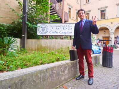 Il giorno della laurea, presso la Facoltà di Scienze della Comunicazione, 2013, Roma